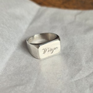 Virgo Silver Signet Ring