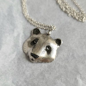 Collar colgante Panda / Plata de ley