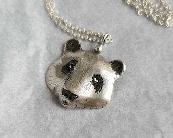 Collar colgante Panda / Plata de ley