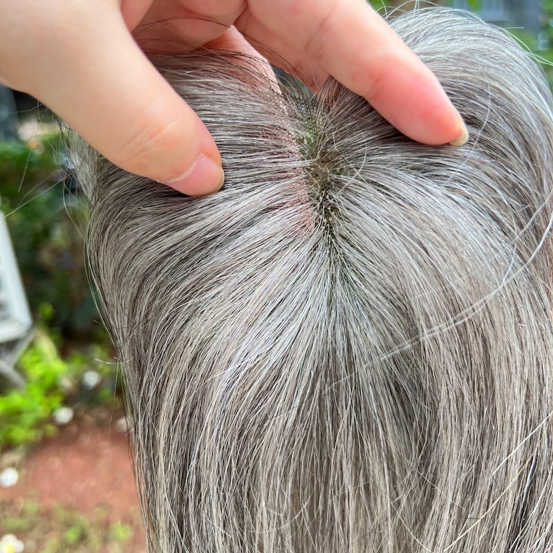 Grey Woman Hair Topper - Etsy UK
