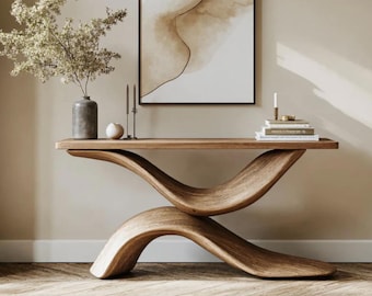Handcrafted Live Edge Console Table Furniture Decor