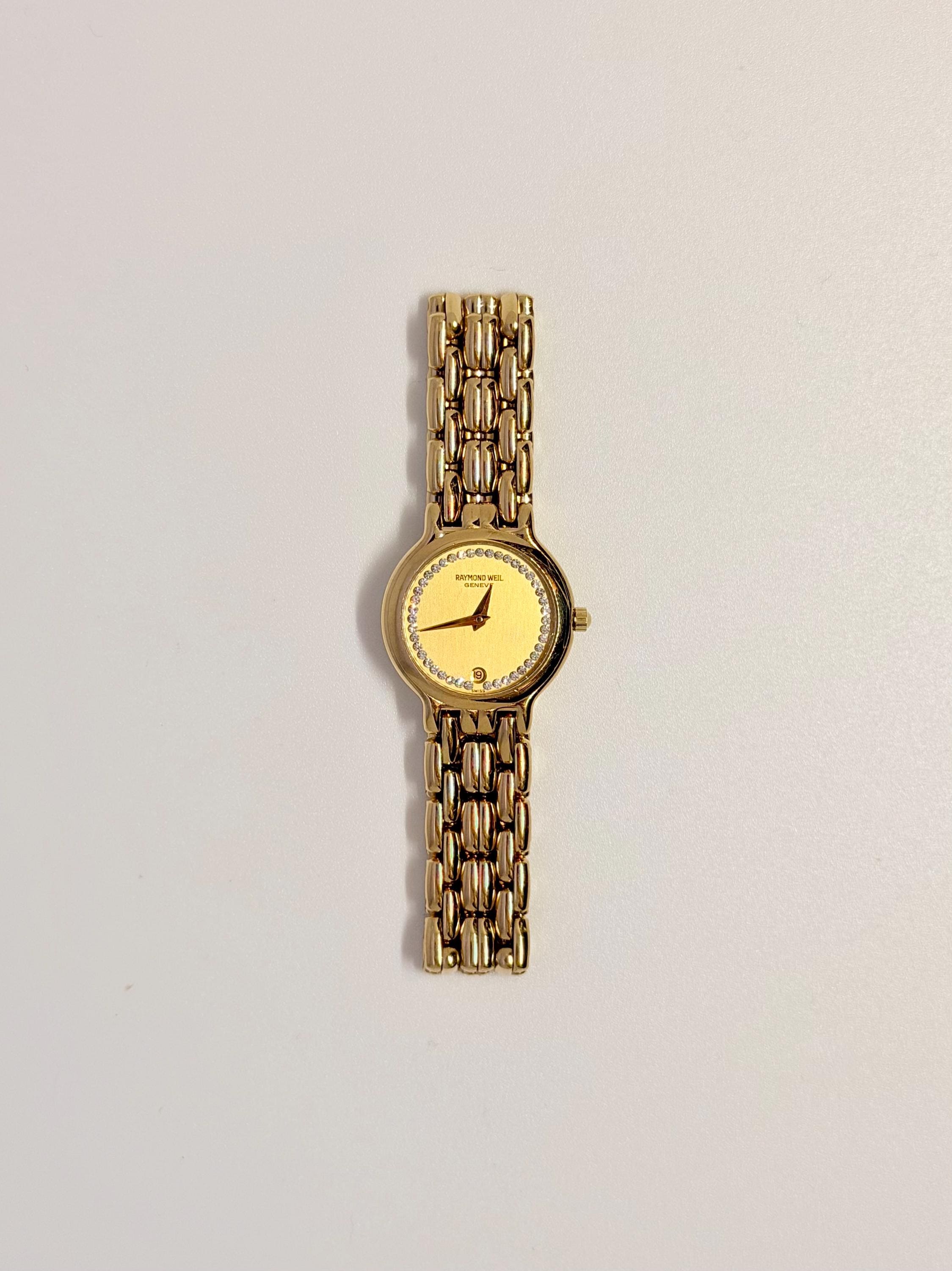 Raymond Weil Panther Gold Plated 18 k Raymond Weil 18k Gold Watch - Etsy main image 2
