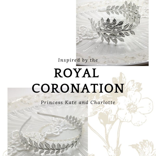 Princess Charlotte Tiara Headband. Princess Kate Royal Coronation Headpiece,First Communion Crown, Downton Abbey Tiara,