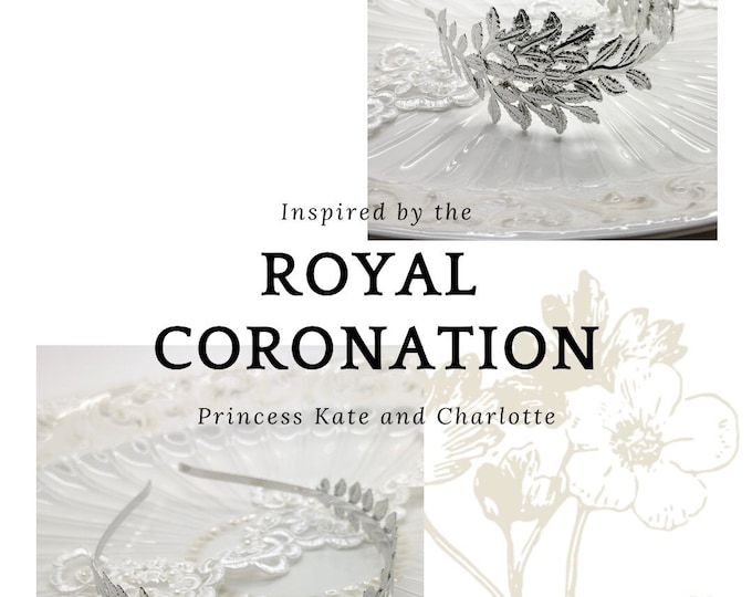 Princess Charlotte Tiara Headband. Princess Kate Royal Coronation Headpiece,First Communion Crown, Downton Abbey Tiara,