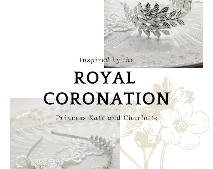 Princess Charlotte Tiara Headband. Princess Kate Royal Coronation Headpiece,First Communion Crown, Downton Abbey Tiara,