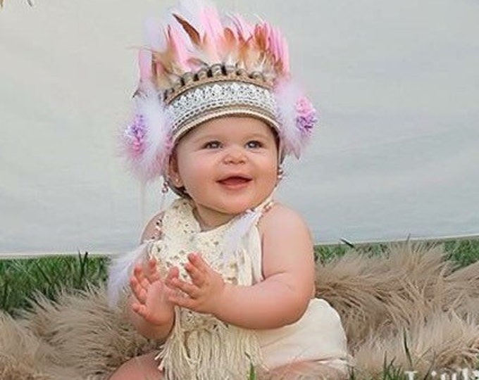 baby feather headband