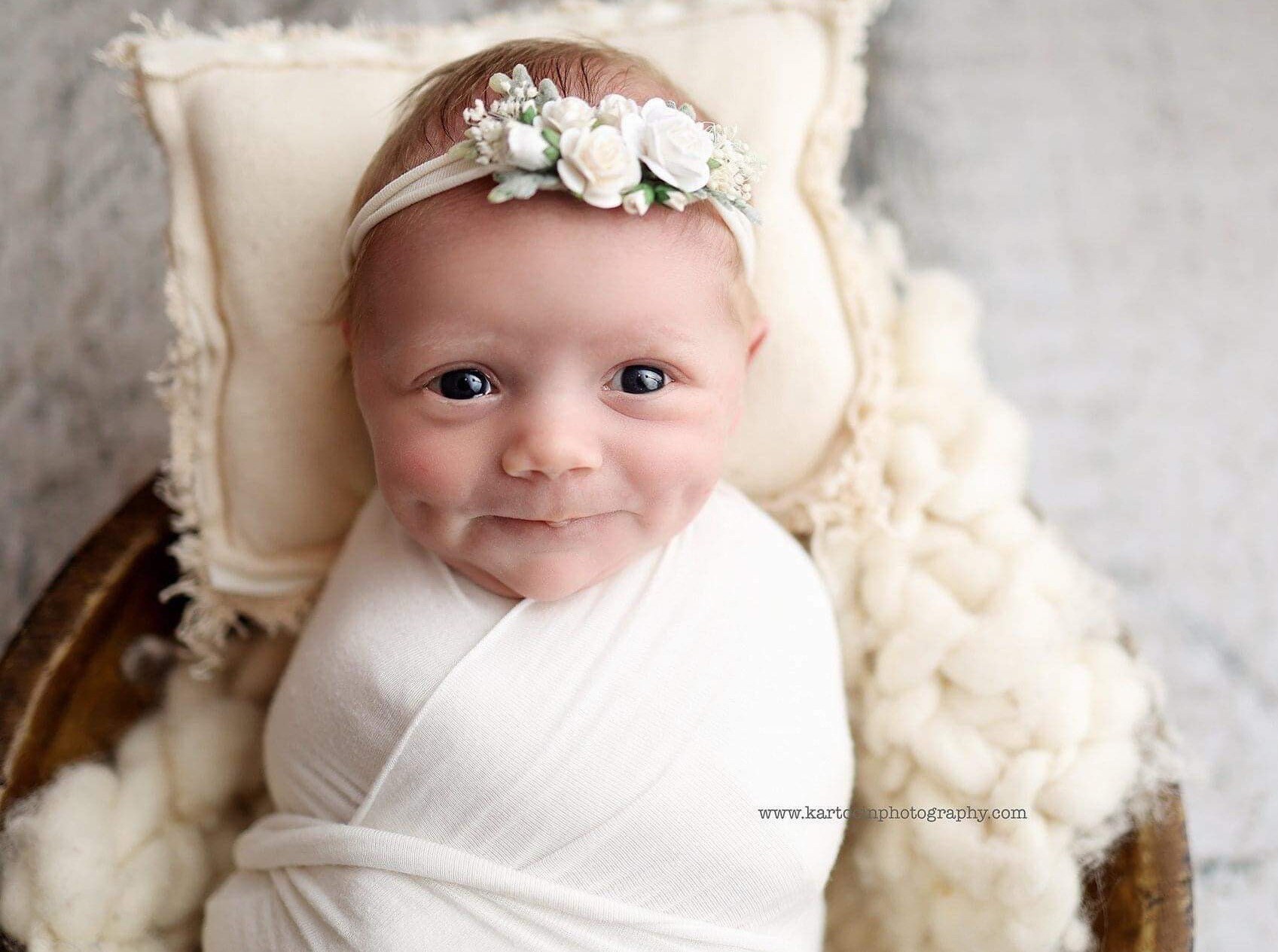 Ivory Flower Headband Ivory Flower Crown newborn Flower Crown