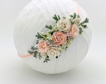 M2M Love and Grow, Baby Headband, Vintage Style Headband, flower girl headpiece, Flower Girl Headband, Wedding Headband, Flower Crown