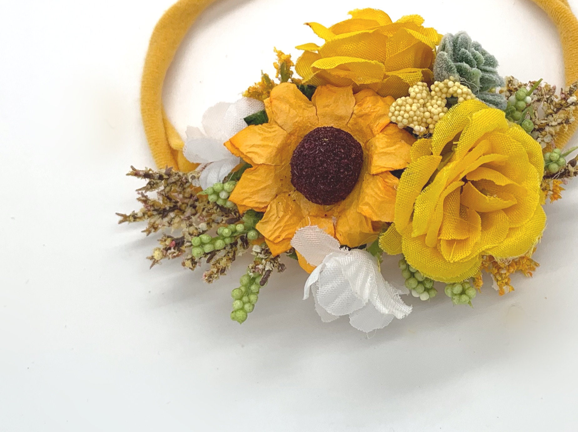 baby girl sunflower headband