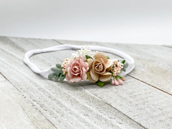 Fascie per capelli bambina con fiori