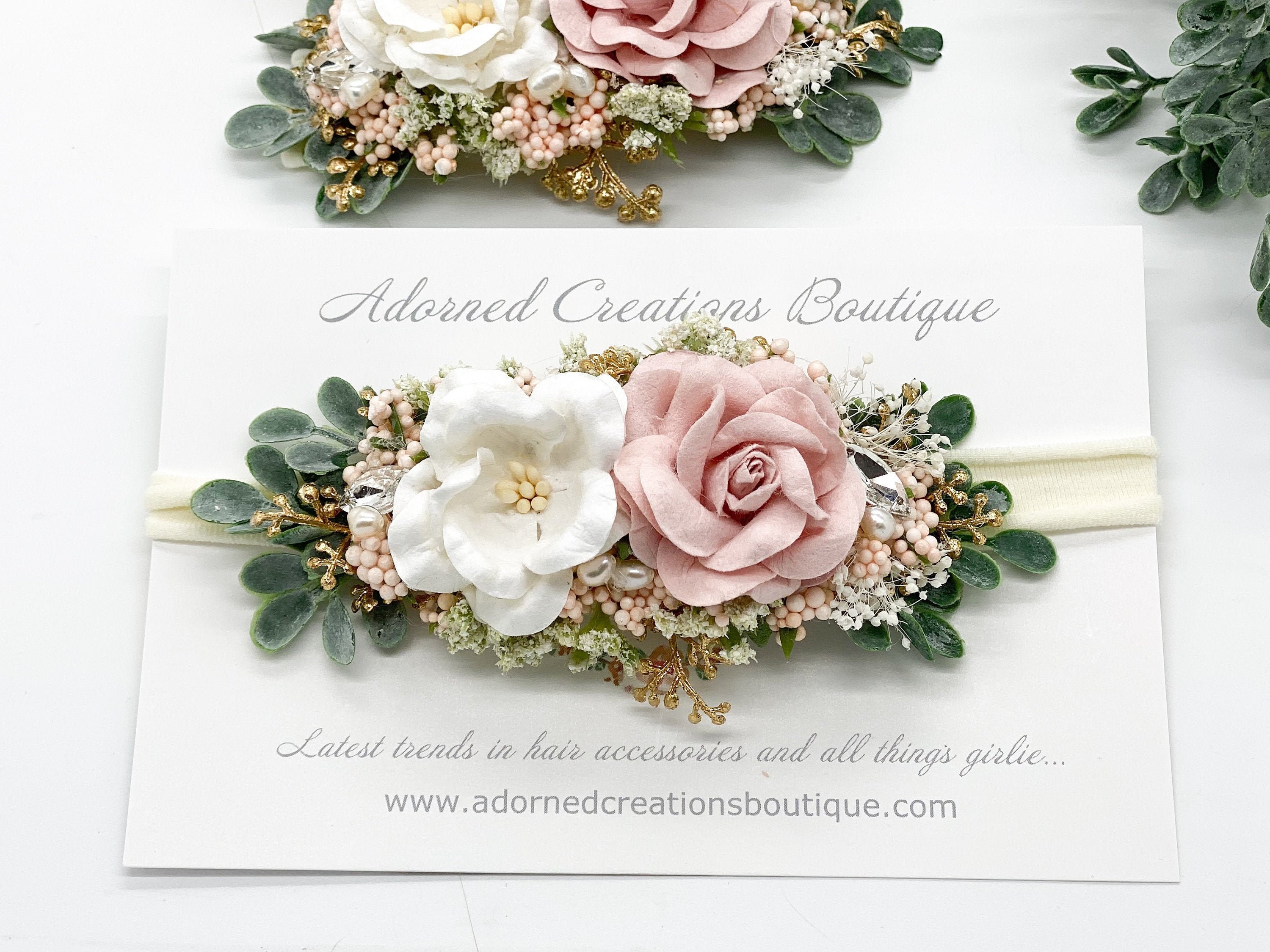 baby floral crown headband