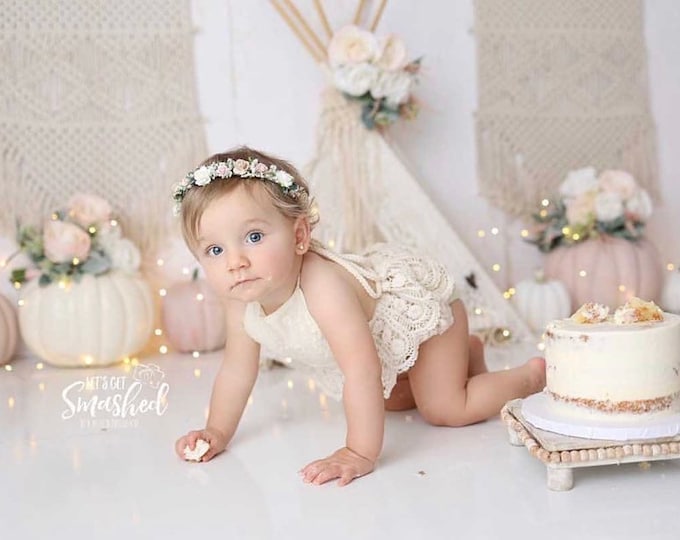 Blush Flower Crown , Flower Girl Crown, Flower Crown, Halo Flower Crown, Bridal Crown, Maternity Crown, Wedding Crown, Boho Wedding