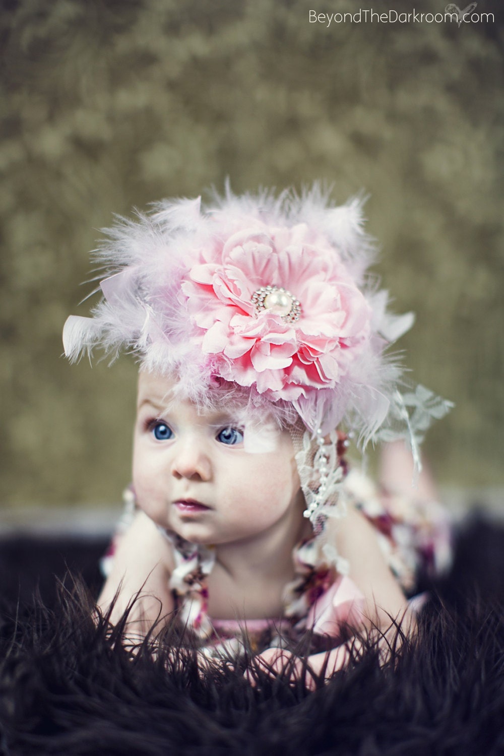 baby feather headband