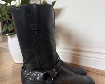 Vintage El Dorado Western Cowboy Boots Damstorlek UK 6.5