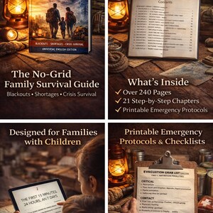 No-Grid Emergency Plan for Families (Printable PDF) – Power Outages, Blackouts, Family Safety Checklist image 9