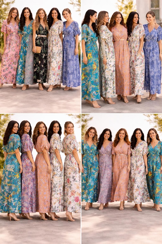 bulk cotton dresses Wholesale Lot Boho Maxi Lot for Women | Floral Printed Dresses | Summer Beach Kaftan Dress Bundle | Boutique Clothing cotton fabric dress Fall boots reviews + 14.0 it requires special wash Color:M-Olive Green