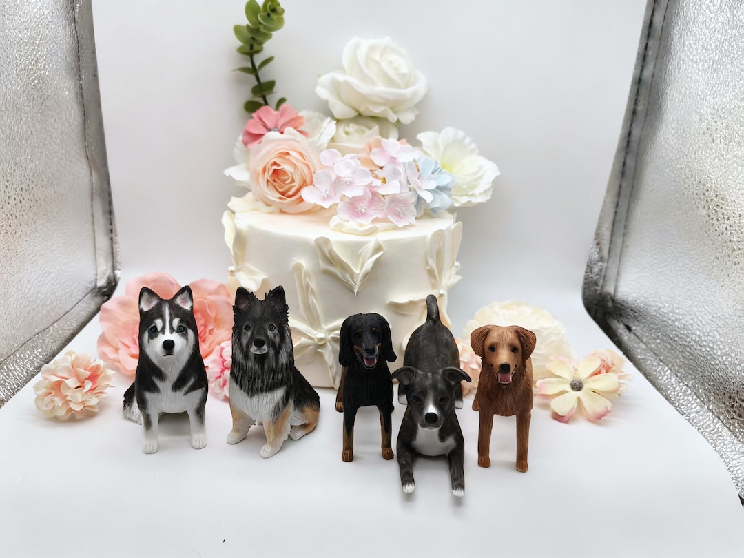 Personalized Pet Cake Topper, Custom Dog Cat Polymer Clay Sculpture - Etsy