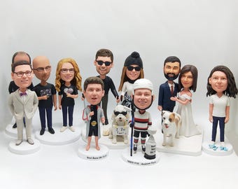 Muñecos cabezones personalizados, muñecos cabezones a medida, muñecos cabezones para parejas