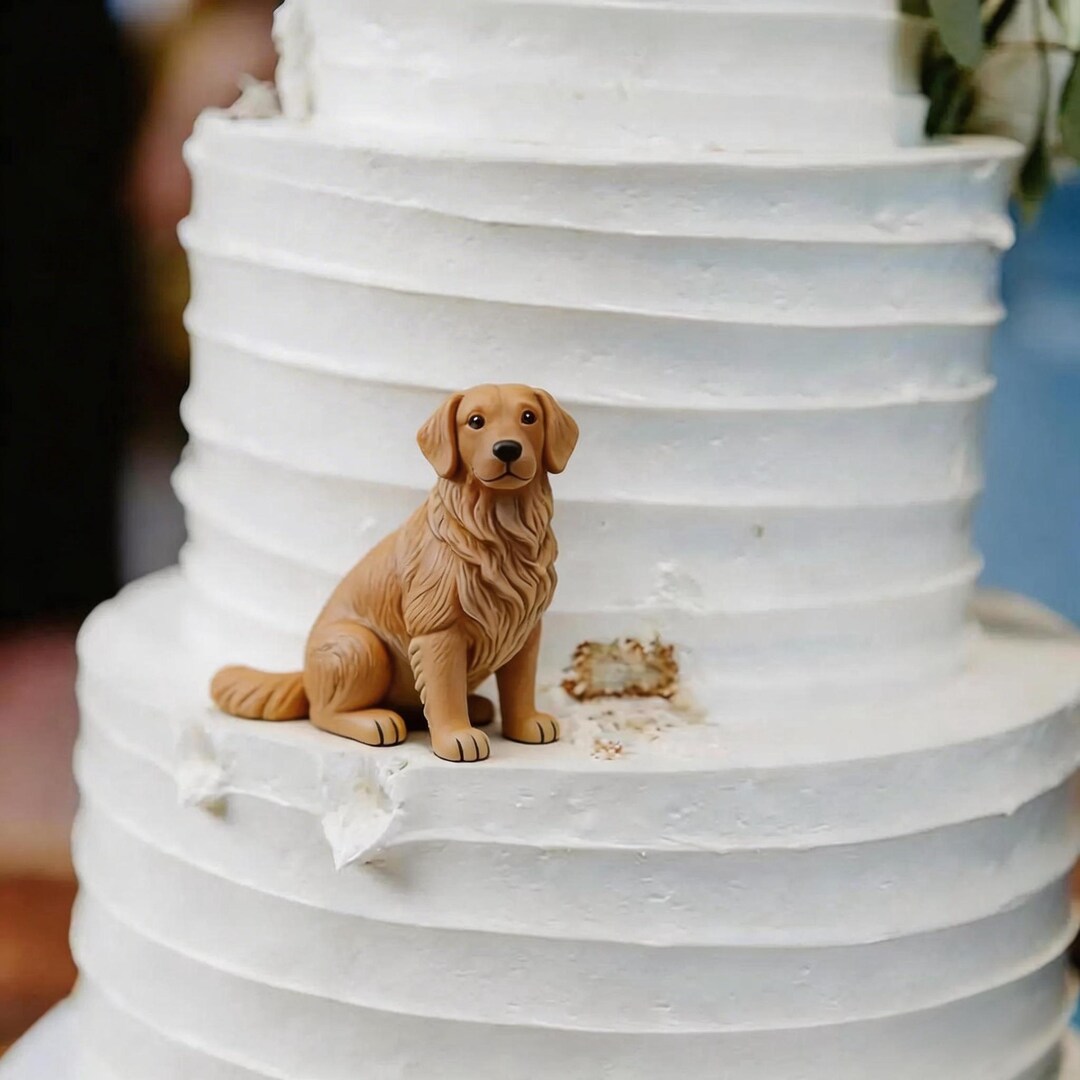 Custom Dog Cake Topper, Personalized Polymer Clay Pet Sculpture ...