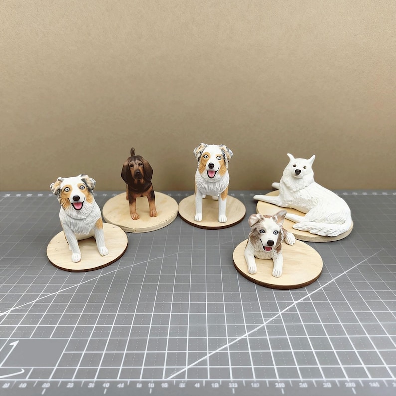 Custom Dog Cake Topper, Personalized Polymer Clay Pet Sculpture ...