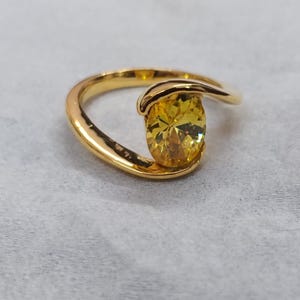 Certified Natural Yellow Sapphire Oval Cut Panchadhatu Handmade Ring Astrological Gemstone Jewelry