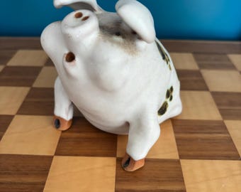 vintage Saltford Studio pottery pig figurine, made in Bristol, England