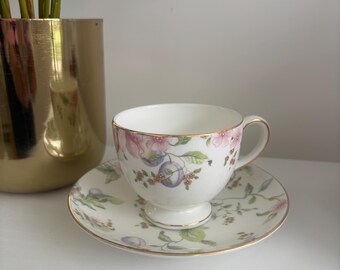 Wedgwood Sweet Plum Teacup and Saucer