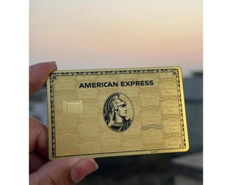 Grawerowana laserowo, spersonalizowana metalowa karta 1:1 "ZŁOTA" - Okładka ze stali nierdzewnej - Nowatorski projekt z 2026 r. - Ręcznie robiona