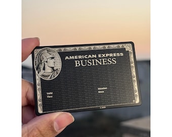 Grawerowana laserowo, spersonalizowana metalowa karta 1:1 „BLACK BUSINESS” – okładka ze stali nierdzewnej – nowatorski projekt z 2026 r. – ręcznie robiona
