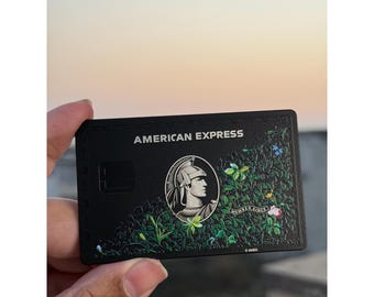 Grawerowana laserowo, spersonalizowana metalowa karta 1:1 „CZARNY KWIAT” – okładka ze stali nierdzewnej – nowatorski wzór z 2026 r. – ręcznie robiona