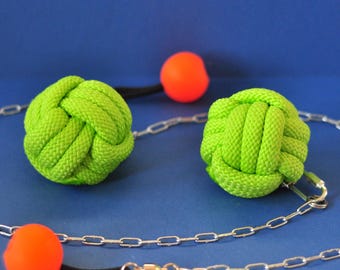 Poi de práctica Monkey Fist, poi de entrenamiento de nailon para malabarismo y flow art