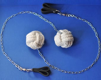 Poi de Puño de Mono Pequeño, poi de fuego de cerámica para hilar, arte fluido y accesorios de circo