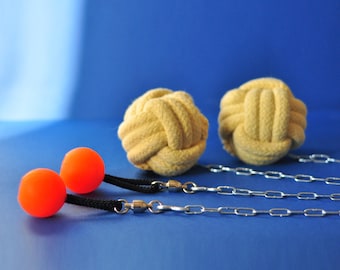 Kevlar Wick Small Monkey Fist Fire Poi – Poi giratorio de contacto
