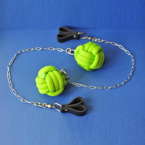 Monkey Fist Übungs Poi, Nylon Trainings Poi für Flow Art, Jonglage und Proben