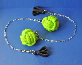 Poi de práctica Monkey Fist, poi de entrenamiento de nailon para flow art, malabarismo y ensayos.