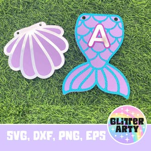 MERMAID BANNER SVG, Happy Birthday Banner, Name Banner, Template Svg, dxf, png, eps, Letters included,nursery,party decor, invitation, gift