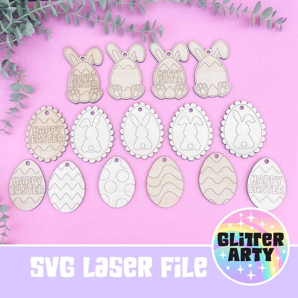 15 EASTER LASER SVG Bundle | Kids Diy Easter Paint Craft Kit | Score ...