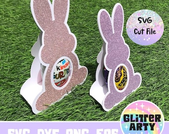 EASTER BUNNY Egg Holder SVG for chocolate Egg, png, dxf, eps , Compatible with Silhouette, Cricut Cut files, party favor, kids gift