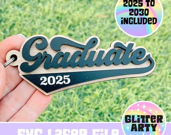 Abitur 2025-2030 Schlüsselanhänger Laser SVG-Datei, Abitur 2025-2030, Graduierung SVG, Graduierung SVG, Graduierung Ornament, Laser-Datei, GradSvg-Beambox getestet