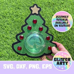 CHRISTMAS TREE Candy Holder SVG Dome with opening mechanism, sized for 8cm dome. 8 inches tall. Cricut, Silhouette, party favor, gift, class