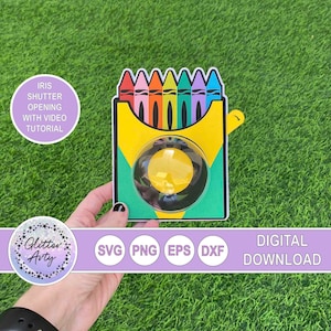 PORTE-BONBON À CRAYONS, Dôme avec mécanisme d'ouverture svg, Silhouette, Cricut, dimension pour un dôme de 8 cm, Merci enseignant, cadeau pour chambre d'enfant, jardin d'enfants