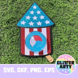 FIREWORK 4th JULY Candy Holder SVG/ Dome with opening mechanism (Silhouette, Cricut Cut files ) sized for 8cm dome, usa, America, Uncle Sam
