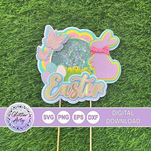 GÂTEAU DE PÂQUES svg, Shaker pour gâteau, svg dxf eps png - Cricut, Silhouette coupé fichiers, tutoriel vidéo sur YouTube, lapin de Pâques, fête