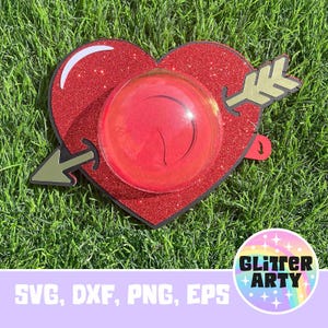 VALENTINE HEART Candy Stand SVG, Kuppel mit Öffnungsmechanismus, Silhouette, Cricut, Größe für 8 cm Kuppel, Liebe, Valentinstag, Partybevorzugung