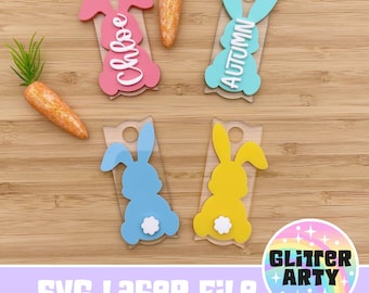 STANLEY TOPPERS 40 oz, 30oz & 20oz - Easter Bunny/Name Plate-SVG File Download | Laser Ready| Digital Download | H2.0 Topper|Beambox Tested