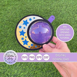 CRESCENT MOON snoephouder SVG, koepel met openingsmechanisme, silhouet, Cricut Cut-bestanden, formaat voor koepel van 8 cm, ramadan, eid-cadeau, gunst, feest