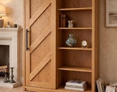 Barn Door Cabinet Plans, Storage Shelf DIY, Bookshelf Woodworking Plans, Sliding Door Pantry PDF, Farmhouse Furniture Digital Blueprint