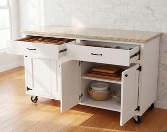 Mobile Outdoor Cabinet Woodworking Plans | DIY BBQ Grilling Station Prep Table PDF | Heavy Duty Patio Storage Design Cart Digital Download