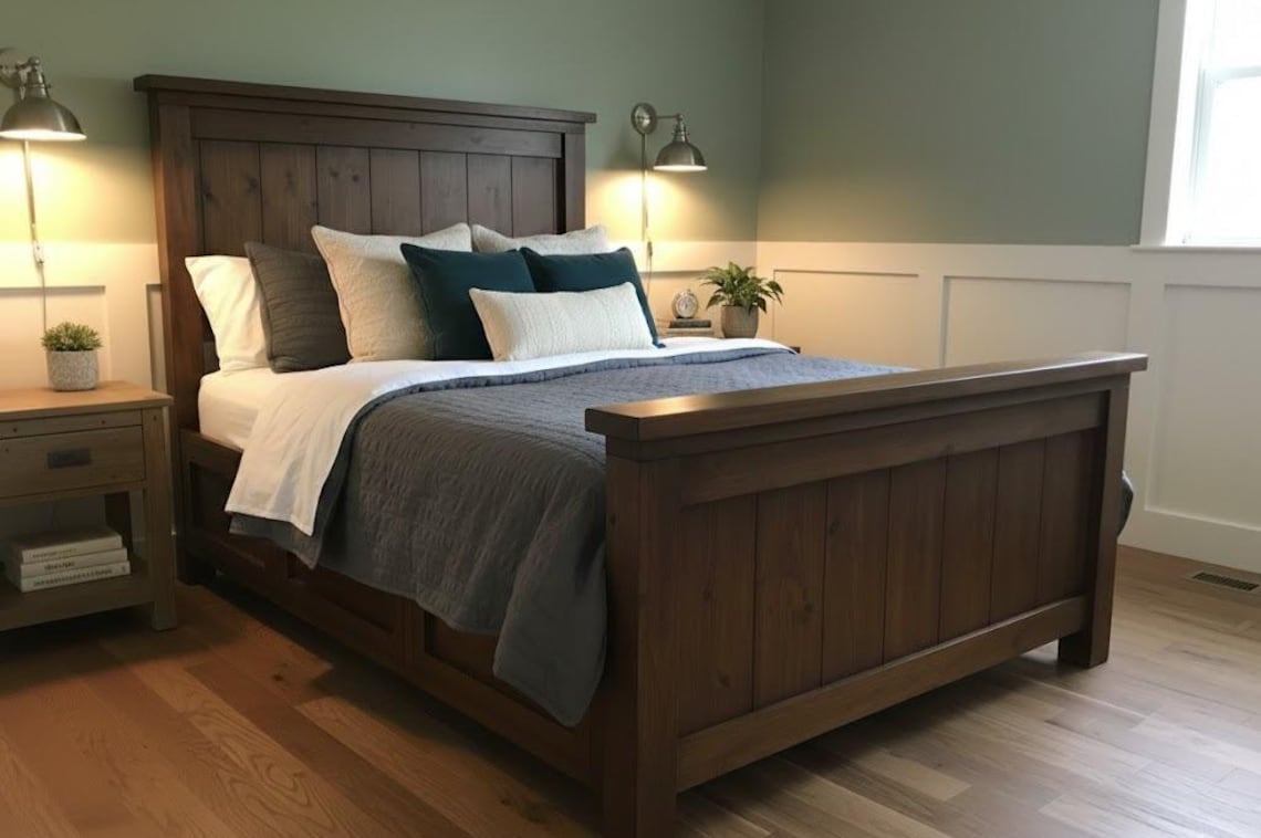 Storage Bed Pattern Queen Farmhouse Storage Bed Plans – DIY Platform Bed With 6 Drawers ...
