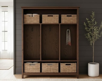 DIY Mudroom Locker Plans | Freestanding Entryway Organizer (PDF)